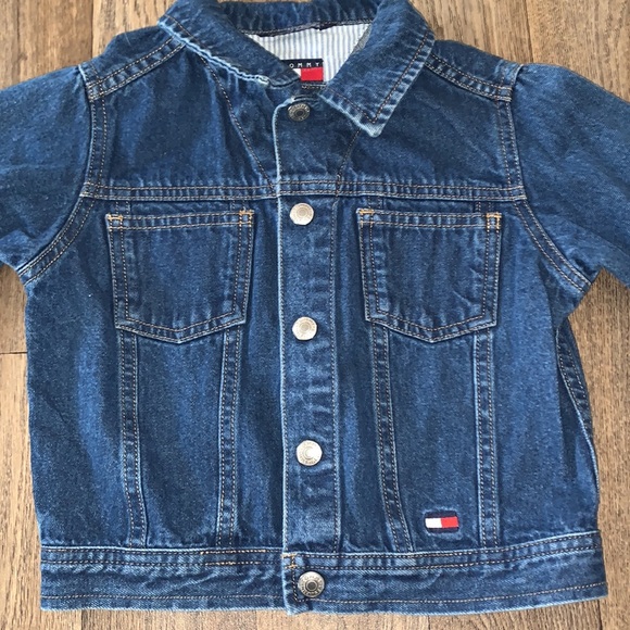 Vintage Tommy Hilfiger 3T toddler Denim Jean Jacket with Snaps- Embroidered Logo - Picture 5 of 17